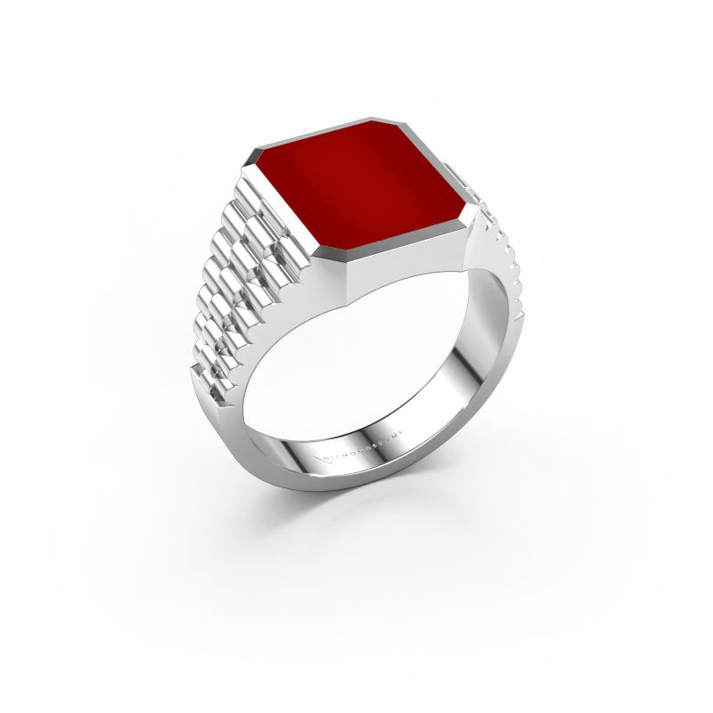 Signet ring Brent 2 950 platinum carnelian 12x10 mm