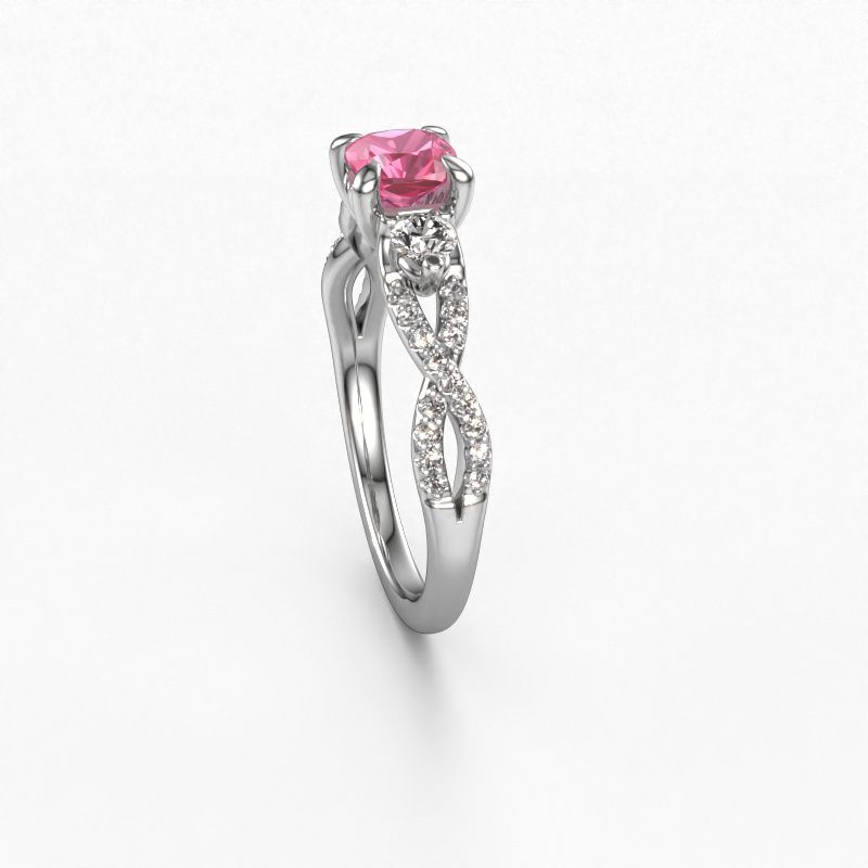 Image of Engagement Ring Marilou Cus<br/>950 platinum<br/>Pink sapphire 5 mm