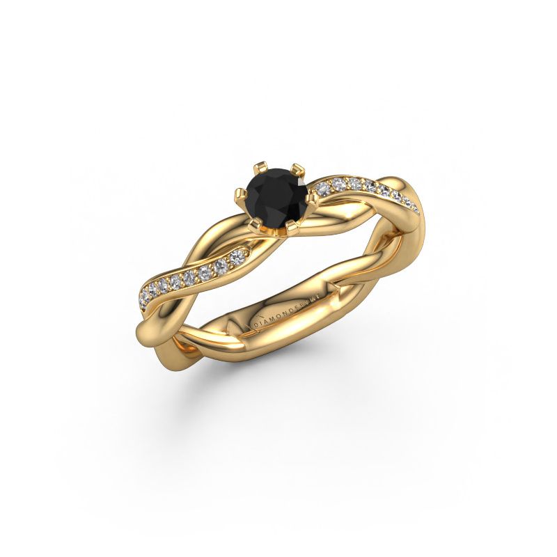 Verlobungsring Page 585 Gold Schwarz Diamant 0.72 crt
