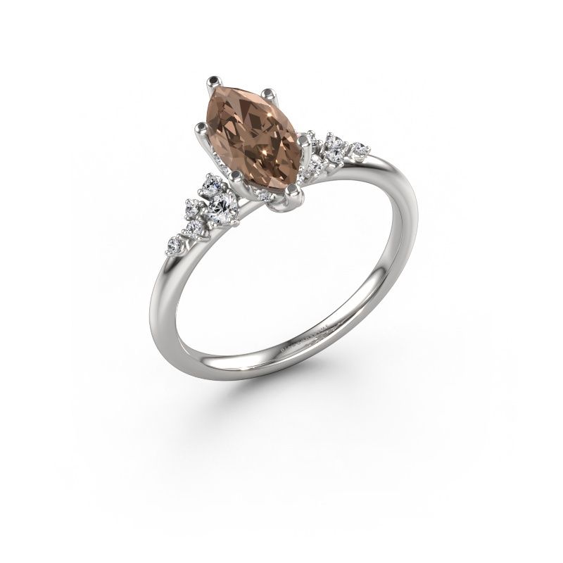 Engagement ring Emma MRQ 950 platinum brown diamond 1.165 crt