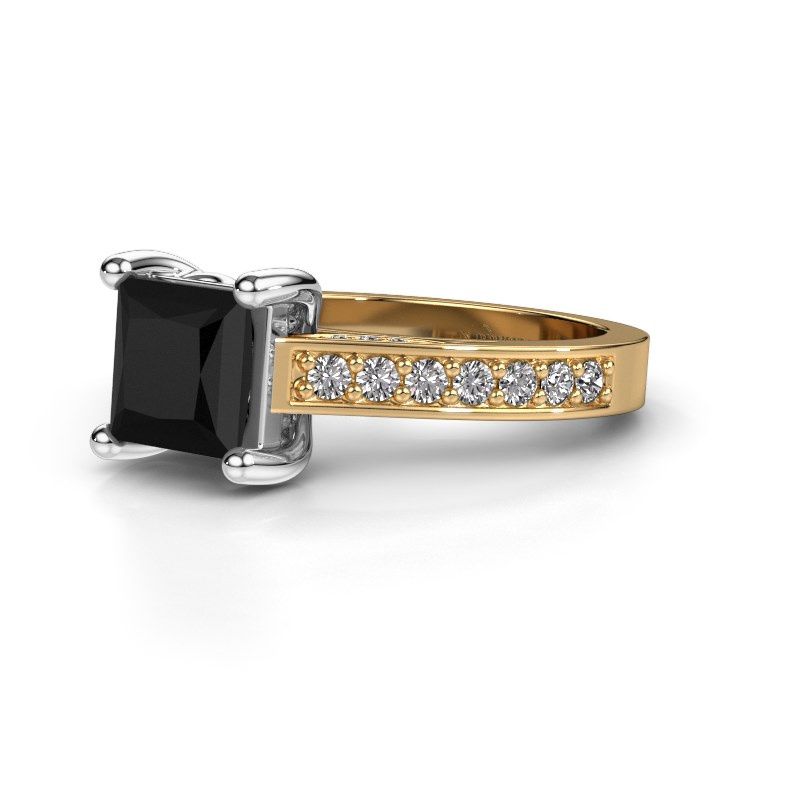 Afbeelding van Verlovings ring Feline<br/>585 goud<br/>Zwarte diamant 2.46 crt