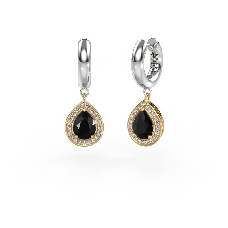 Ohrhänger Barbar 1 585 Gold Schwarz Diamant 2.22 crt