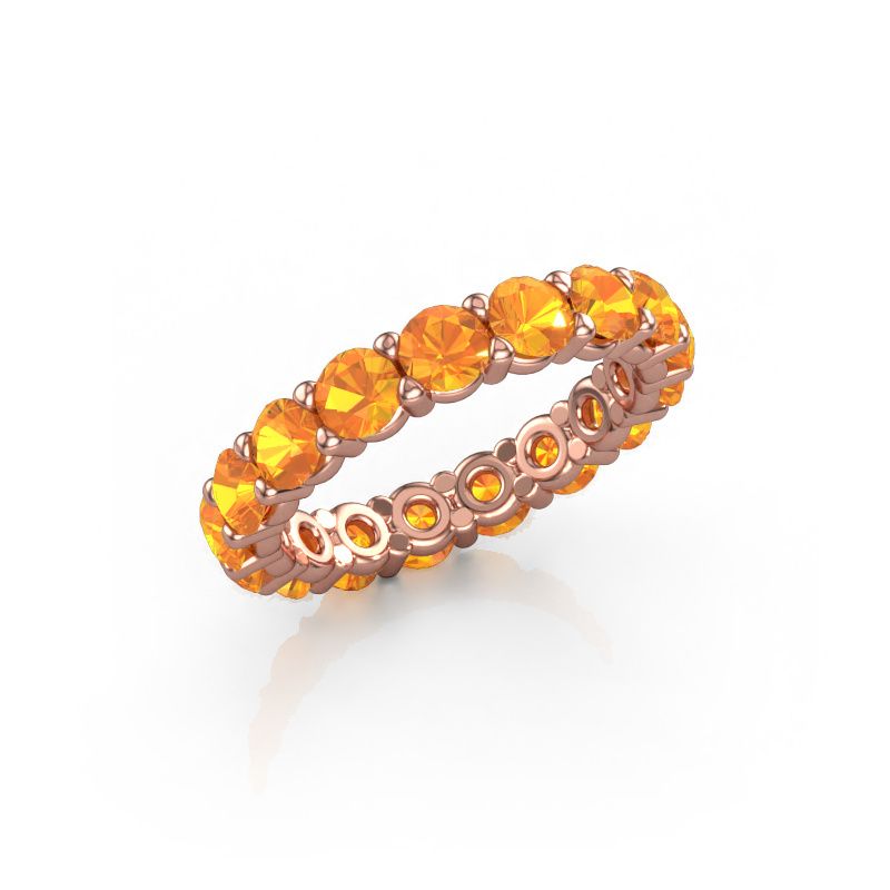 Bague superposable Heddy rnd 3.7 585 or rose citrine 3.7 mm