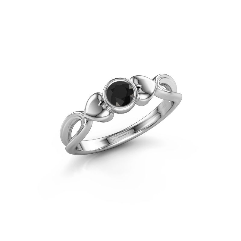 Image of Ring Lorrine 950 platinum black diamond 0.30 crt