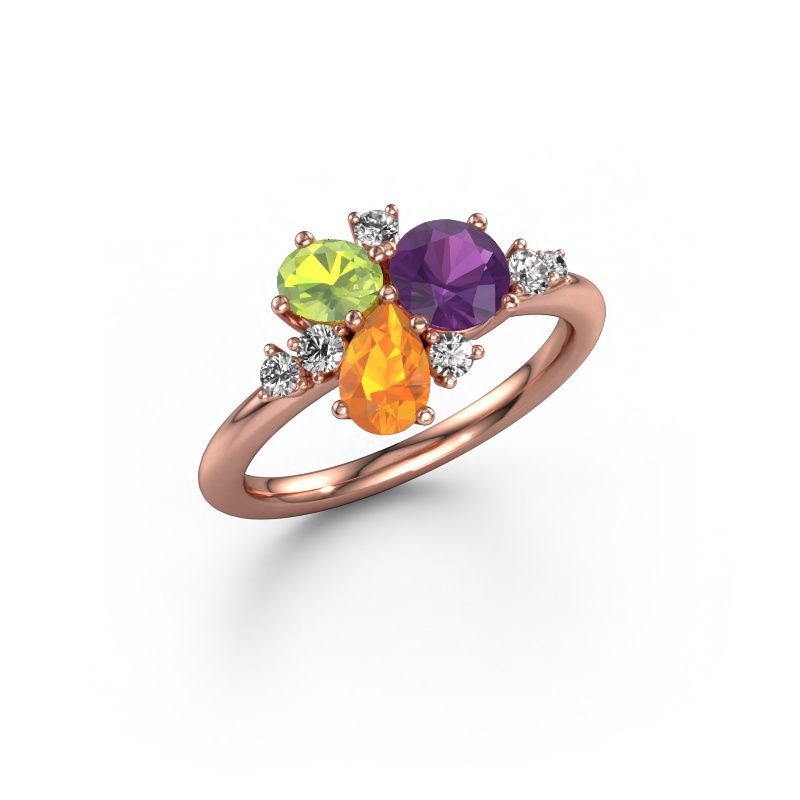 Ring Anja 585 rose gold amethyst 5.4 mm