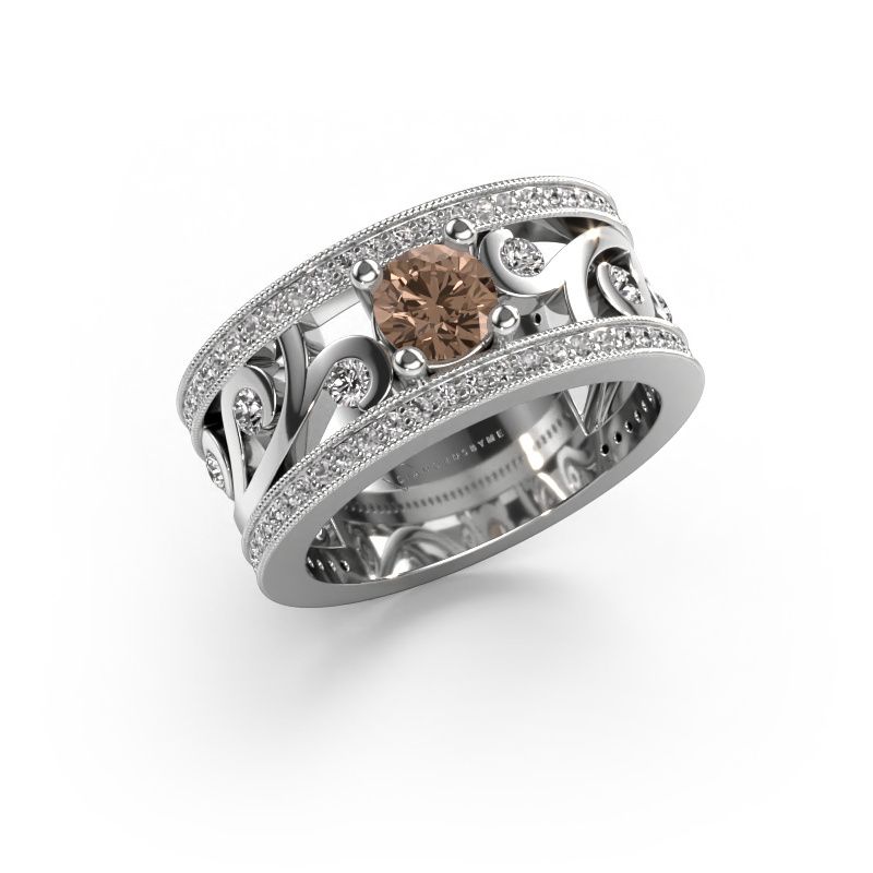 Ring Sanne 585 Weißgold Braun Diamant 1.13 crt