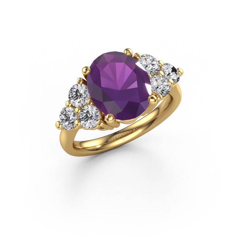 Engagement ring Serenity OVL 585 gold amethyst 11x9 mm