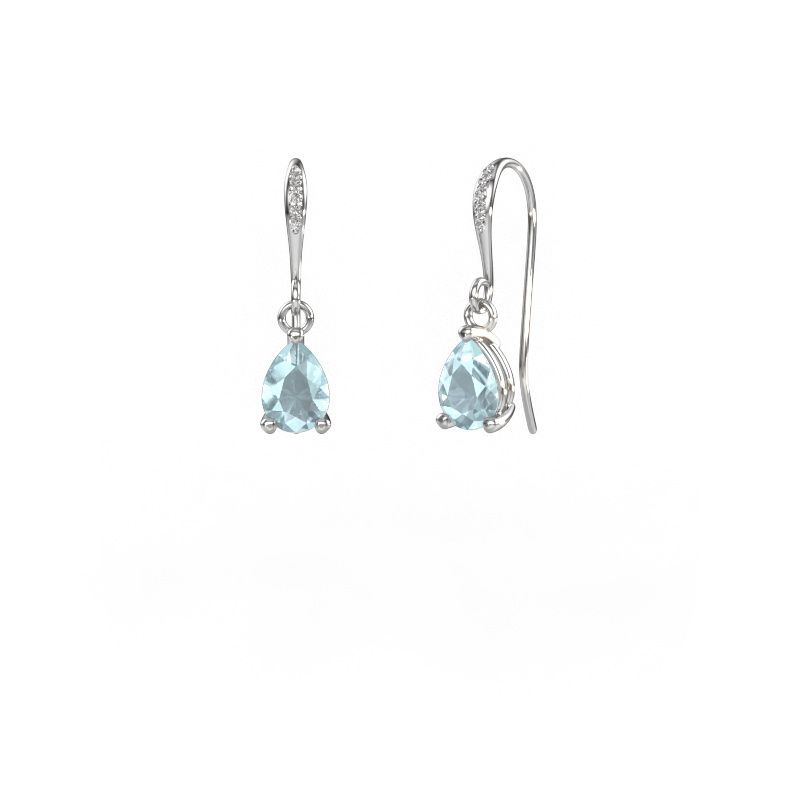 Ohrhänger Laurie PER 2 585 Weißgold Aquamarin 7x5 mm