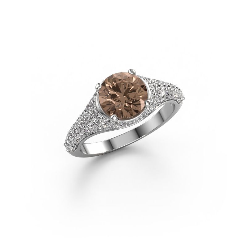 Verlovingsring Lovella 585 witgoud bruine diamant 1.929 crt