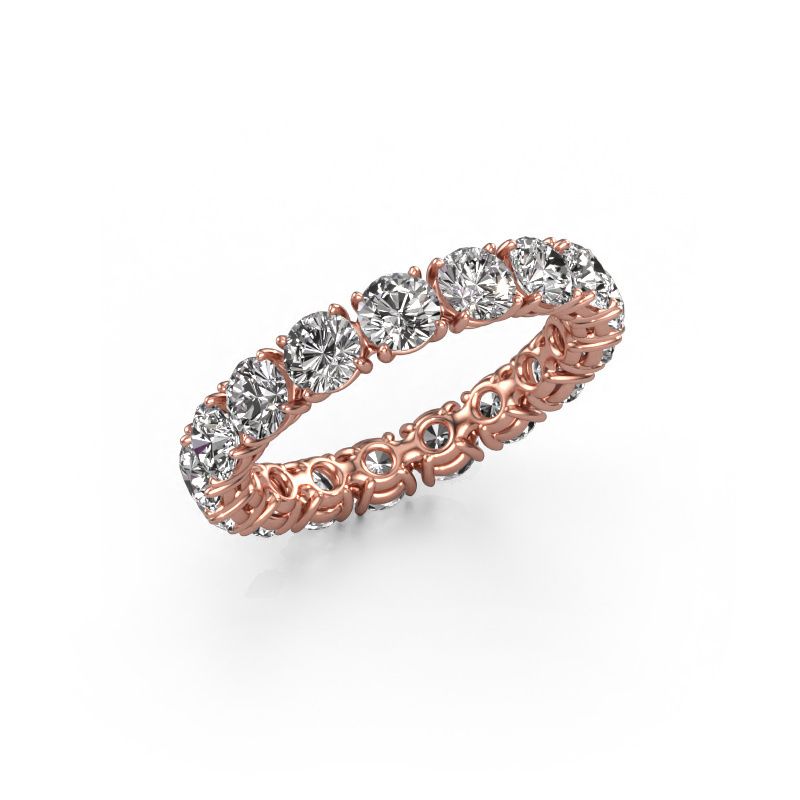 Bague superposable Vivienne 3.7 585 or rose diamant synthétique 3.40 crt