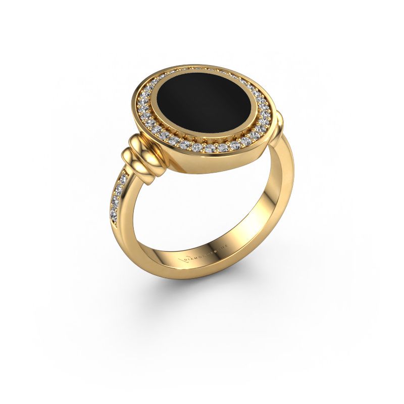 Chevalière Servie 2 585 or jaune onyx 12x10 mm
