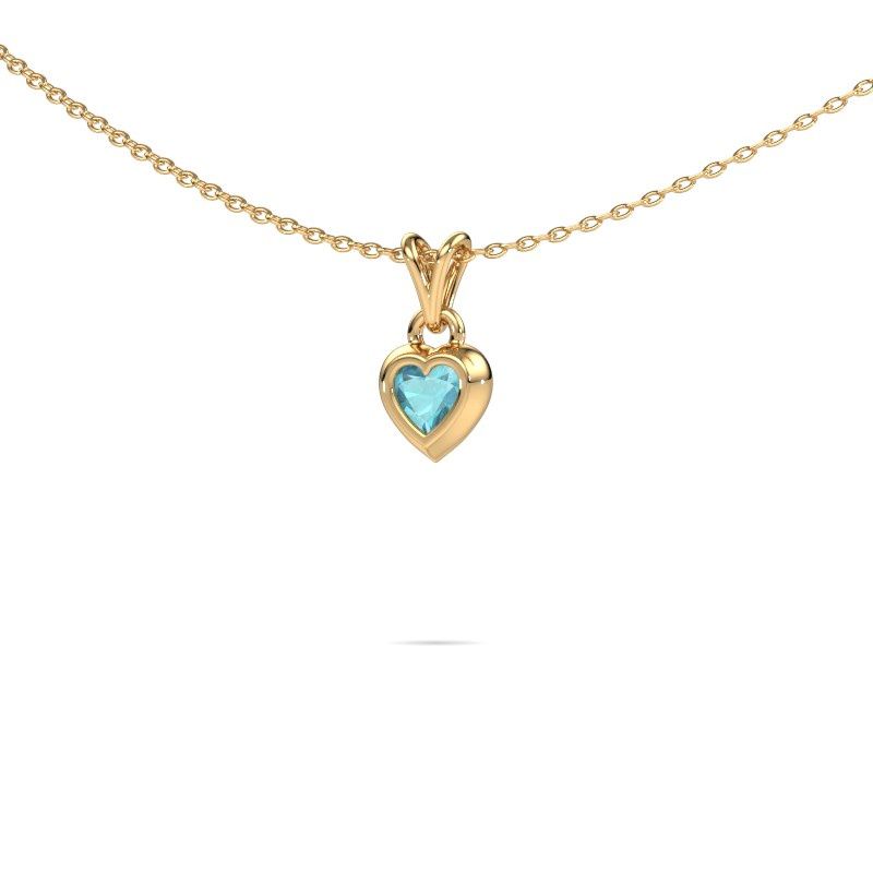 Pendant Charlotte Heart 585 gold blue topaz 4 mm