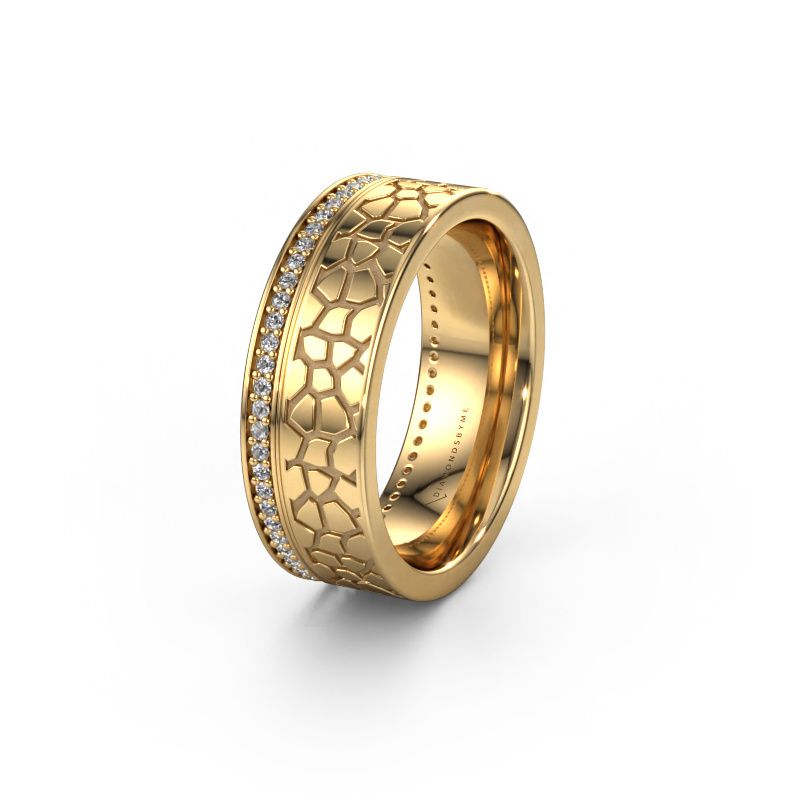 Wedding ring WH2070L17C 585 gold diamond ±7x2.2 mm