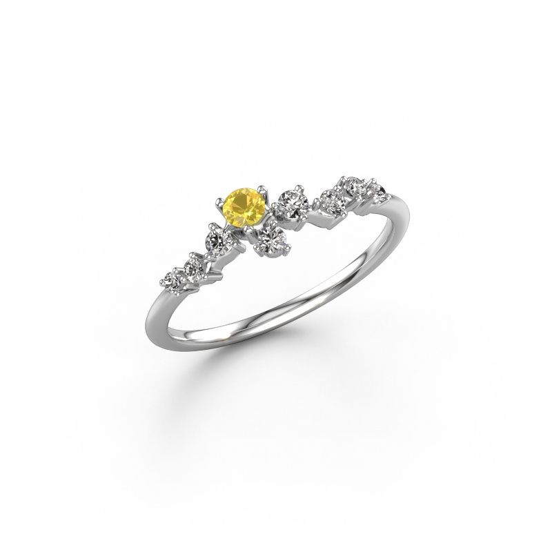 Ring Lexi 950 platinum yellow sapphire 2.8 mm