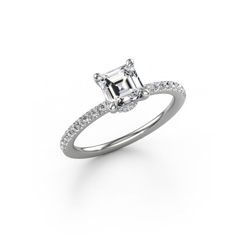 Verlobungsring Crystal ASSC 4 585 Weißgold Lab-grown Diamant 1.25 crt