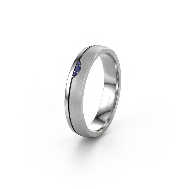 Wedding ring WH0334L24X 950 platinum sapphire ±4x1.5 mm