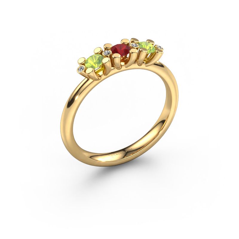 Bague Puk 2 585 or jaune rubis 3 mm