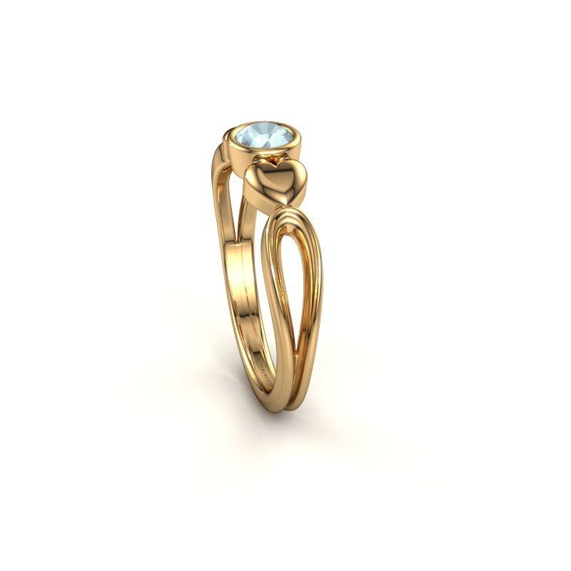 Image of Ring Lorrine 585 gold aquamarine 4 mm