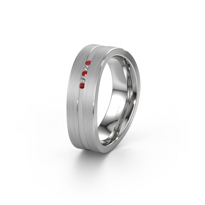 Ehering WH2019P 950 Platin Rubin ±6x2 mm