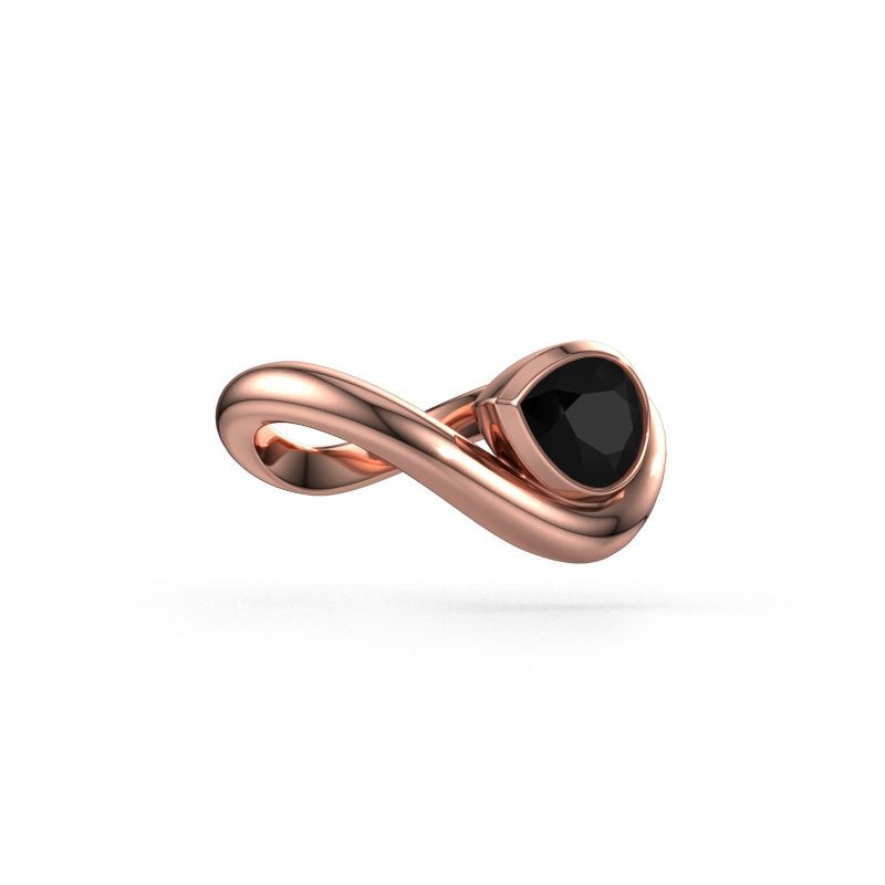 Ring Lena 585 rose gold black diamond 1.25 crt