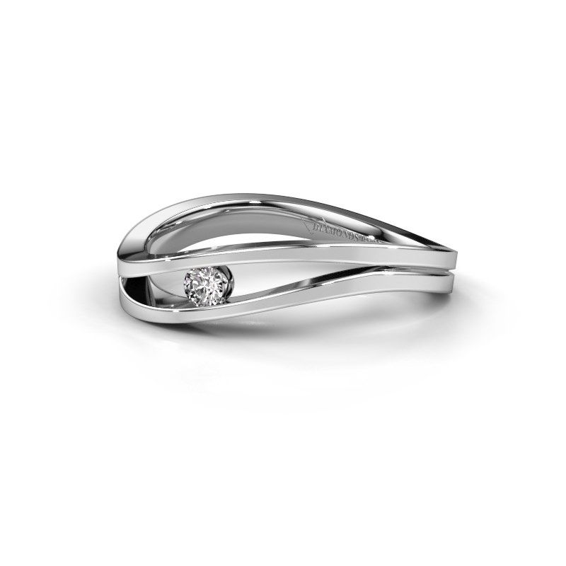 Image of Ring Sigrid 1<br/>950 platinum<br/>Diamond 0.055 crt