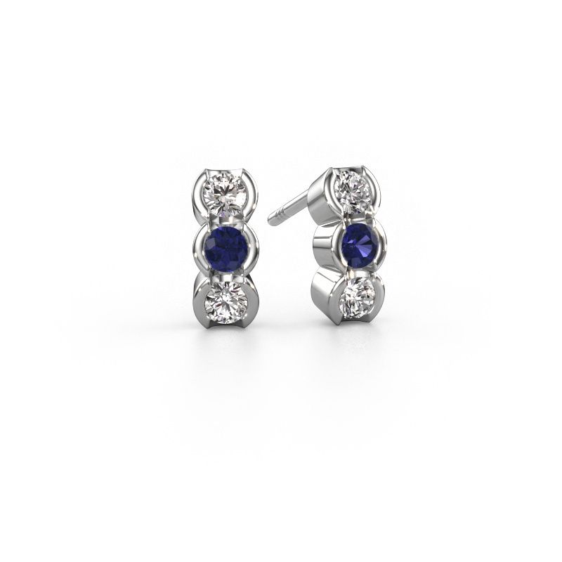 Boucles d'oreilles Lotte 585 or blanc diamant 0.48 crt