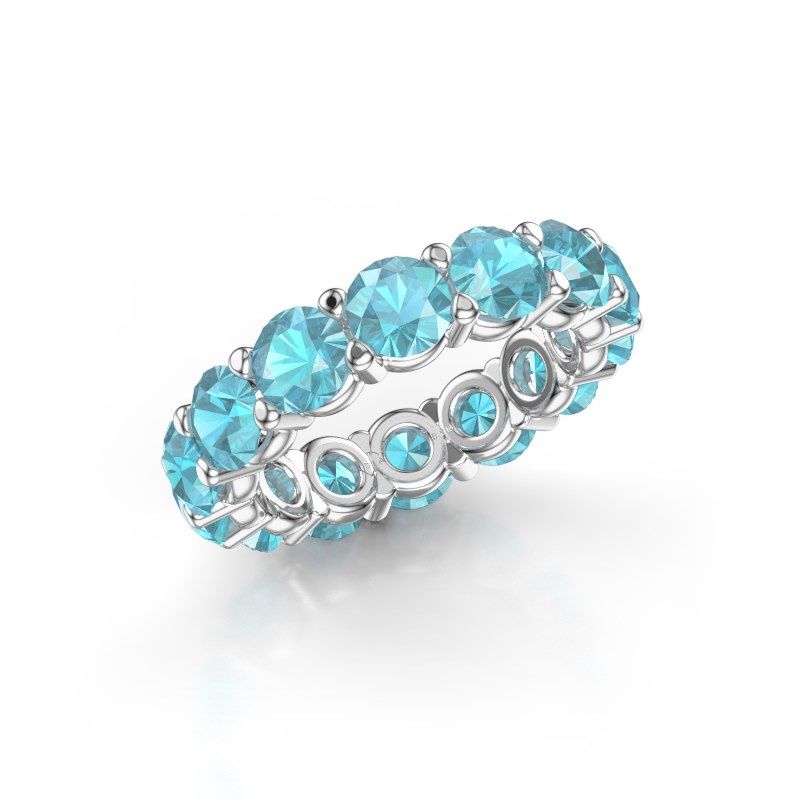 Bild von Ring heddy rnd 4.7<br/>585 Weißgold<br/>Blau Topas 4.7 mm