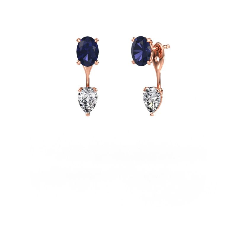 Ohrhänger Kate OVL-PER 585 Roségold Saphir 7x5 mm