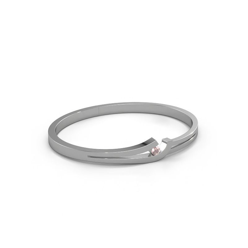 Bangle Yentl 585 white gold morganite champagne 3.7 mm