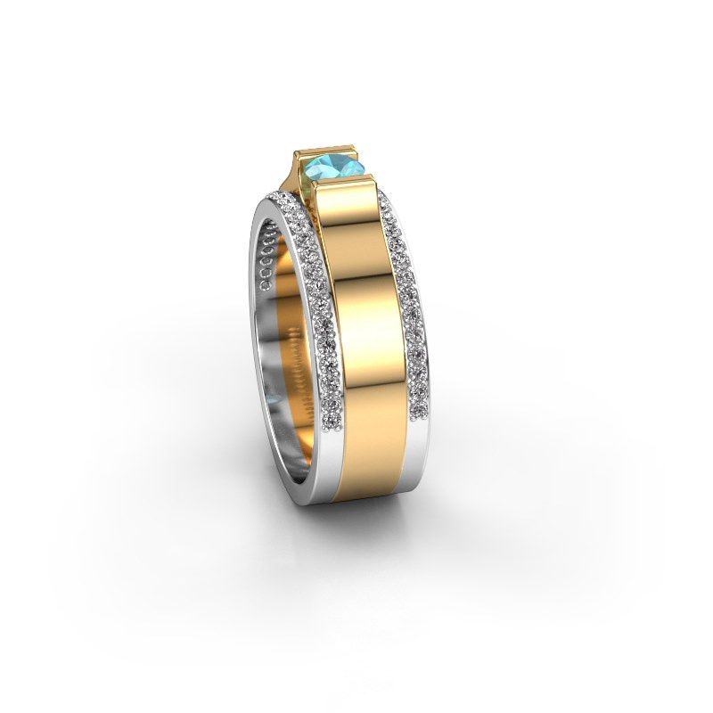 Image of Men's ring Danillo<br/>585 gold<br/>Blue topaz 4.2 mm