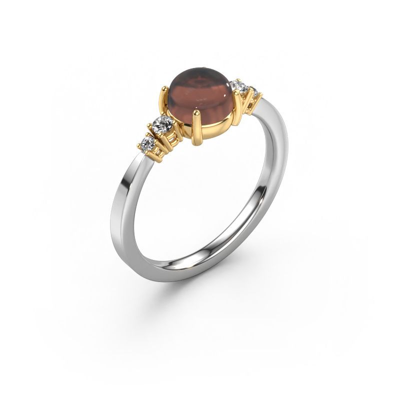 Ring Regine 585 witgoud rookkwarts 5 mm