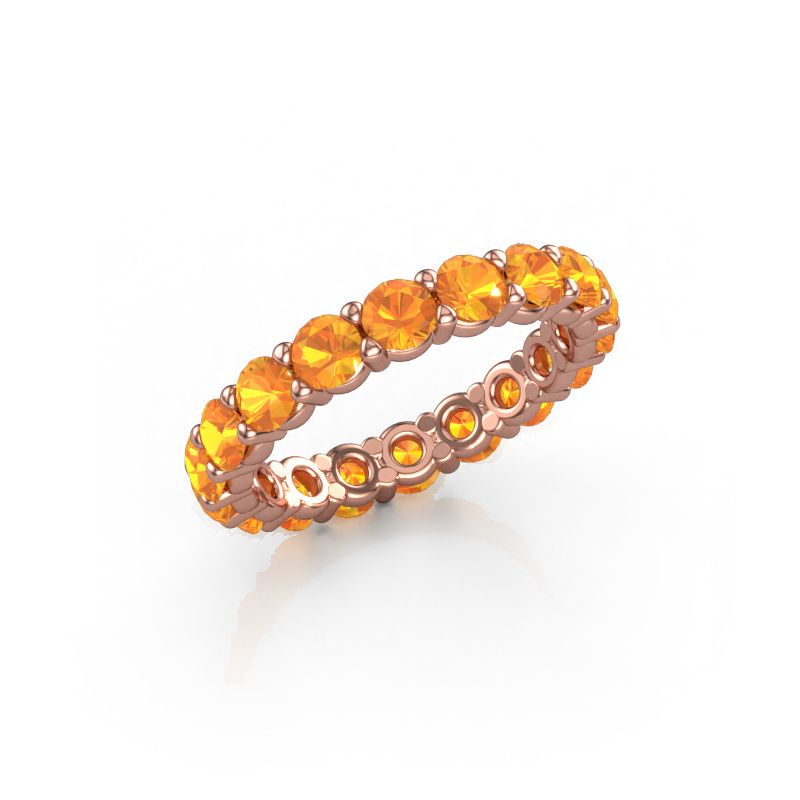 Bague Heddy rnd 3.4 585 or rose citrine 3.4 mm