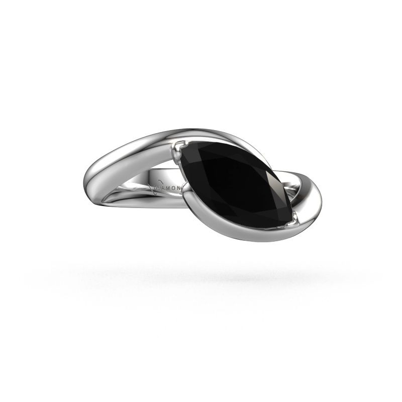 Verlobungsring Aida MRQ 950 Platin Schwarz Diamant 1.50 crt