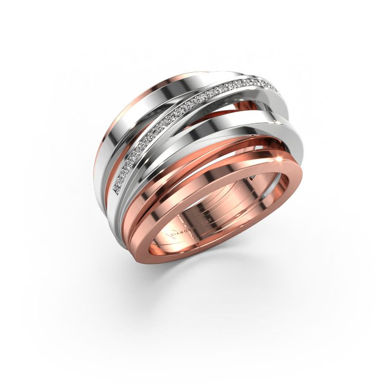 Ring Swinda 585 rose gold lab-grown diamond 0.125 crt