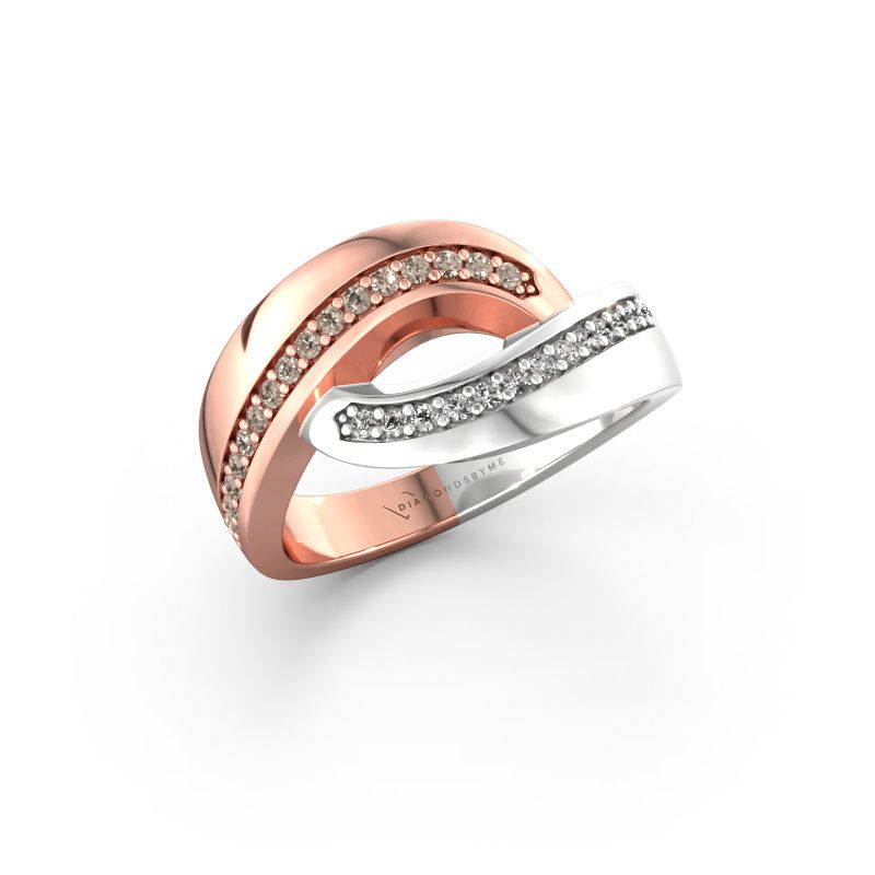 Ring Sharita 585 rose gold brown diamond 0.24 crt