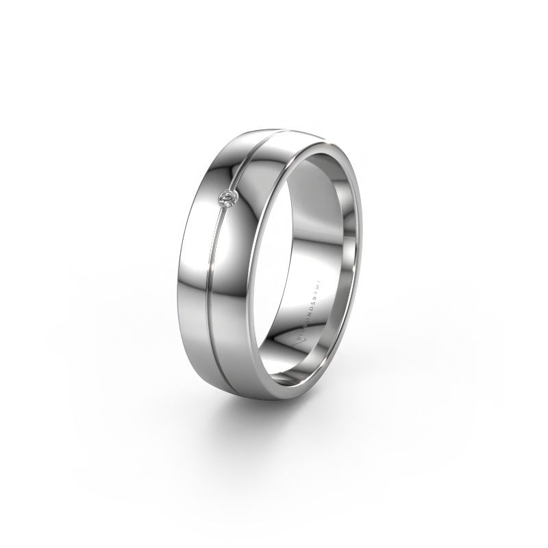 Ehering WH0201L26AP 585 Weißgold Lab-grown Diamant ±6x1.7 mm