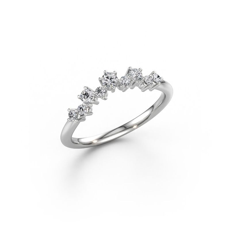 Stackable ring Carly A 950 platinum lab grown diamond 0.272 crt