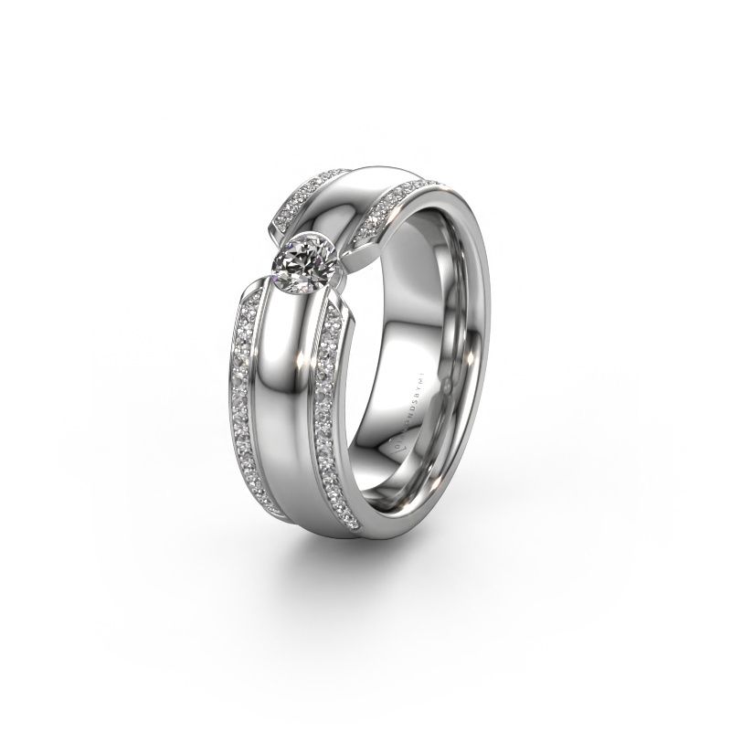 Wedding ring WHR0575L 950 platinum lab grown diamond ±0.28x0.08 in