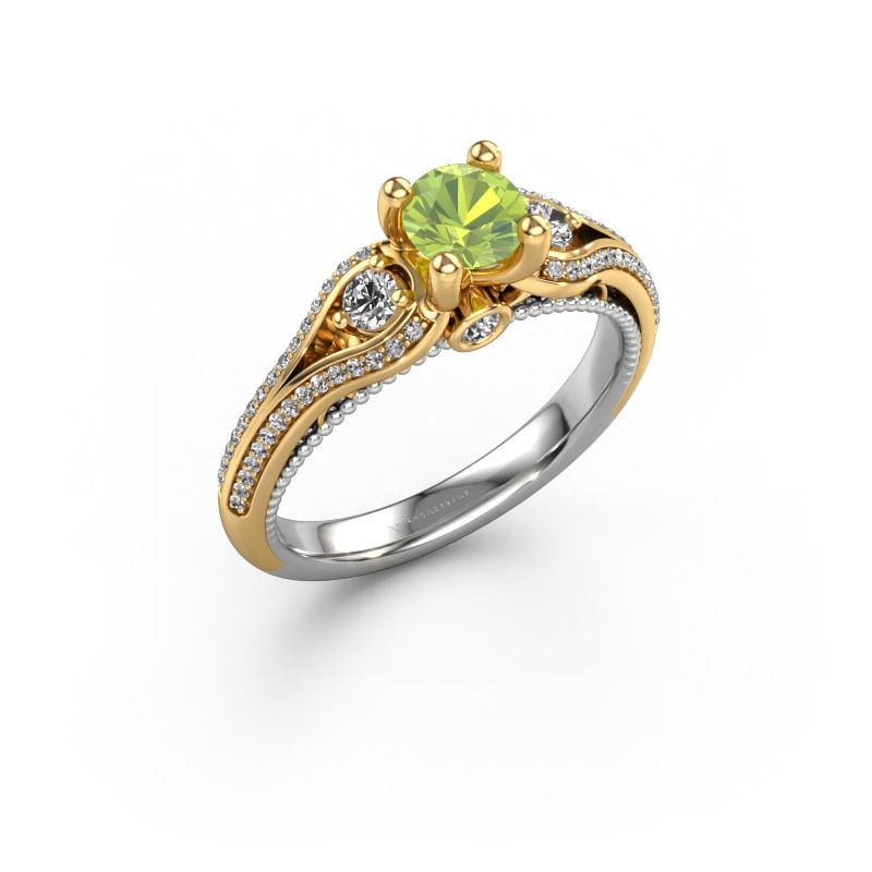 Engagement ring Nikita 585 white gold peridot 5 mm