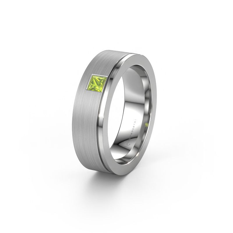 Wedding ring WH0550L16CMP 950 platinum peridot ±6x2.2 mm