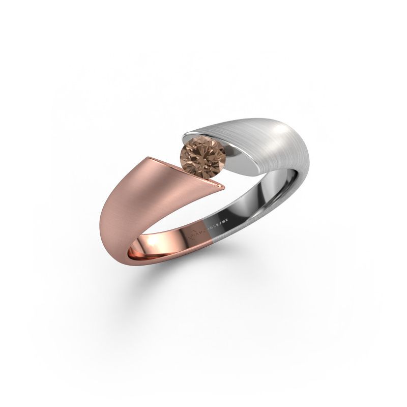 Verlobungsring Hojalien 1 585 Roségold Braun Diamant 0.25 crt