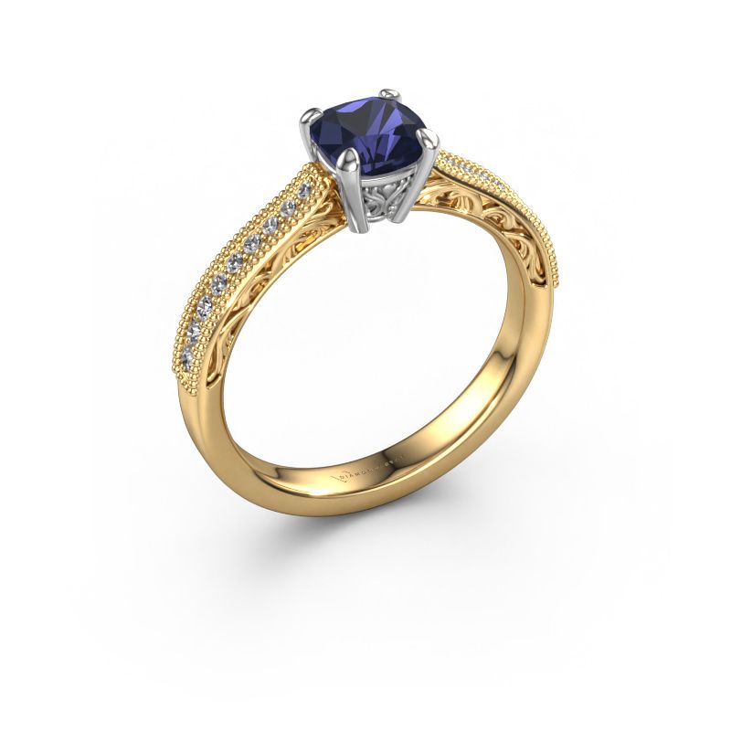 Engagement ring Shonta CUS 585 gold sapphire 5.5 mm