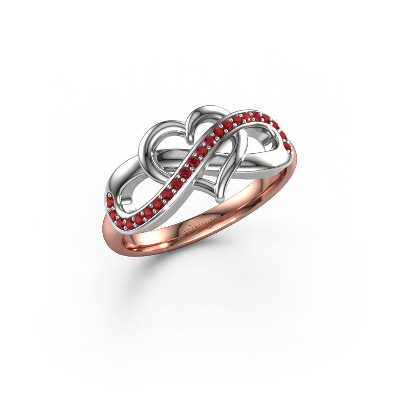 Ring Yael 585 Roségold Rubin 1.1 mm