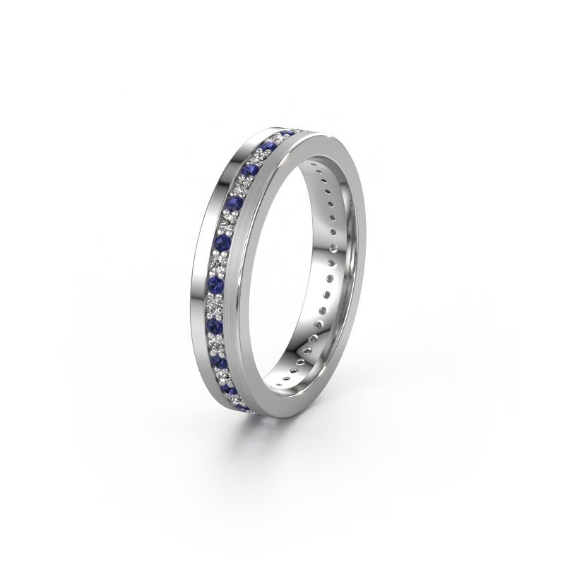 Wedding ring WH0203L14BPM 585 white gold sapphire 1.3 mm ±4x2 mm
