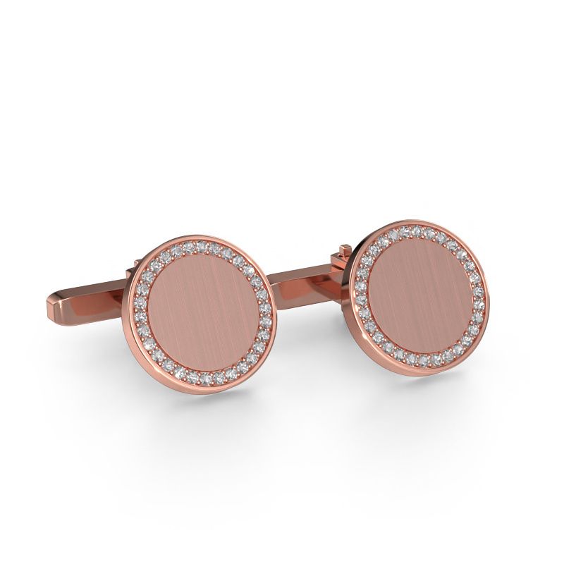 Cufflinks Sergei 585 rose gold lab grown diamond 0.48 crt