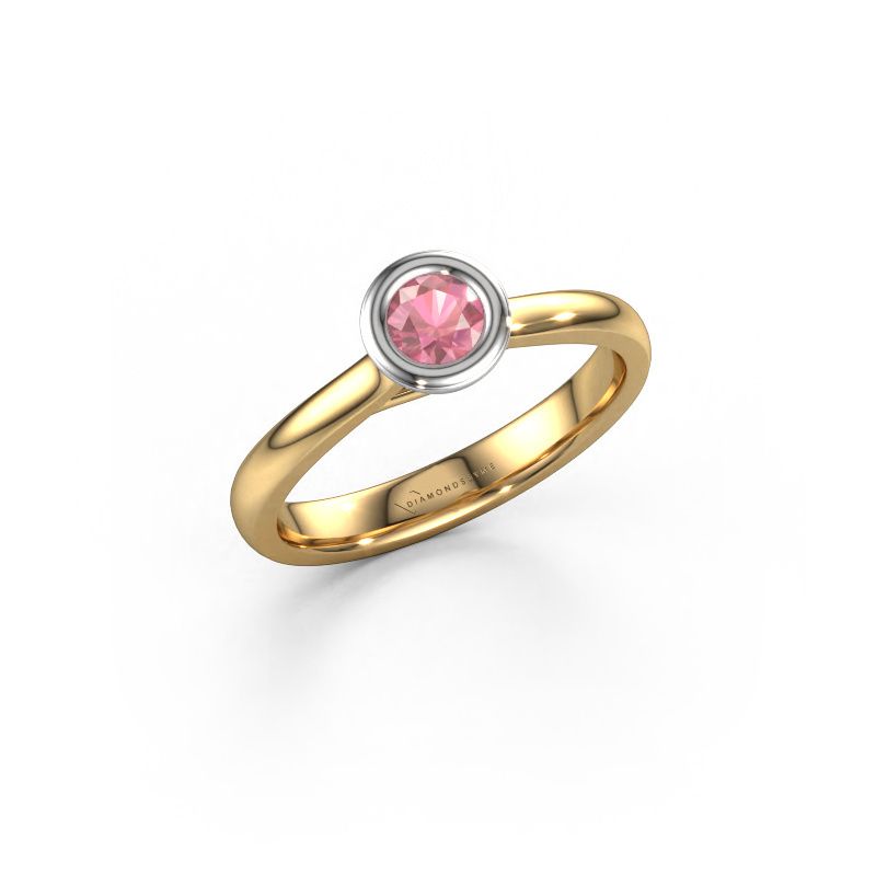 Engagement ring Kaylee 585 gold tourmaline pink 4 mm