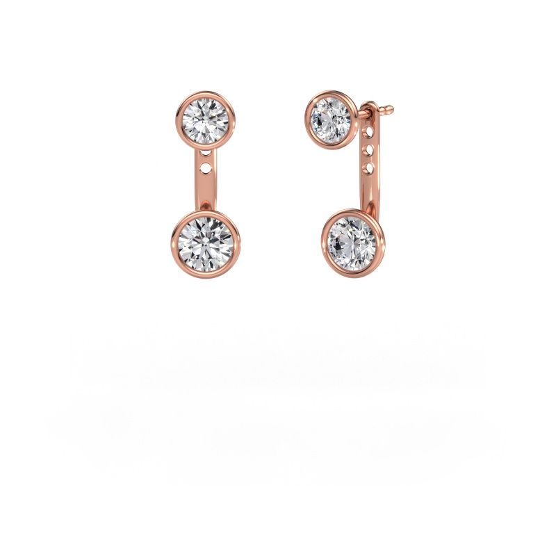Earrings Halle 585 rose gold lab-grown diamond 2.40 crt