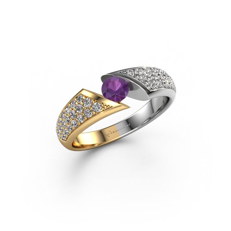 Engagement ring Hojalien 3 585 gold amethyst 4.2 mm