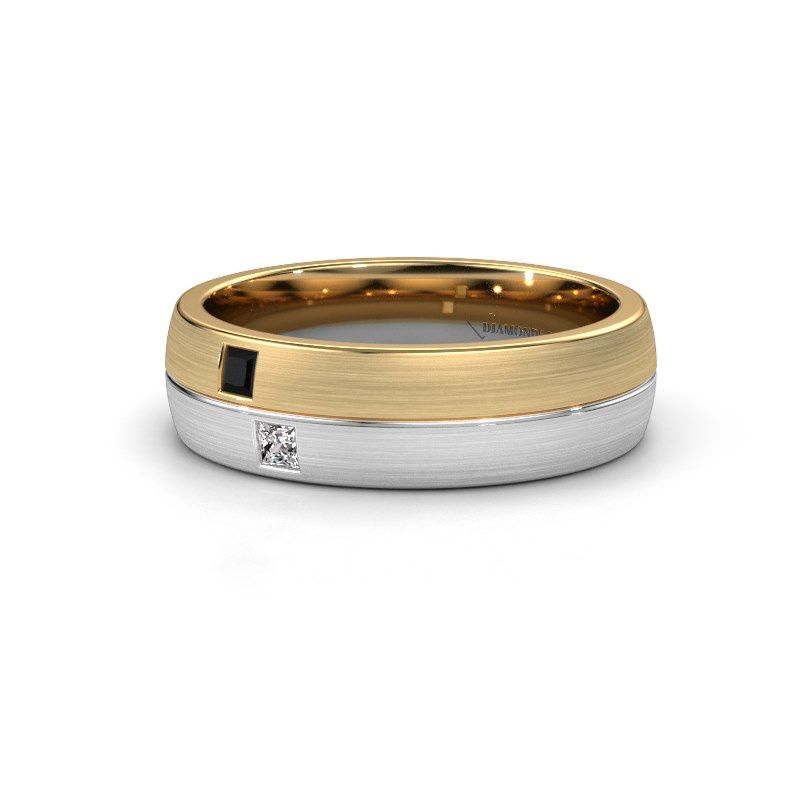 Image of Wedding ring WH0250L26BM<br/>585 gold ±6x2 mm<br/>Black diamond