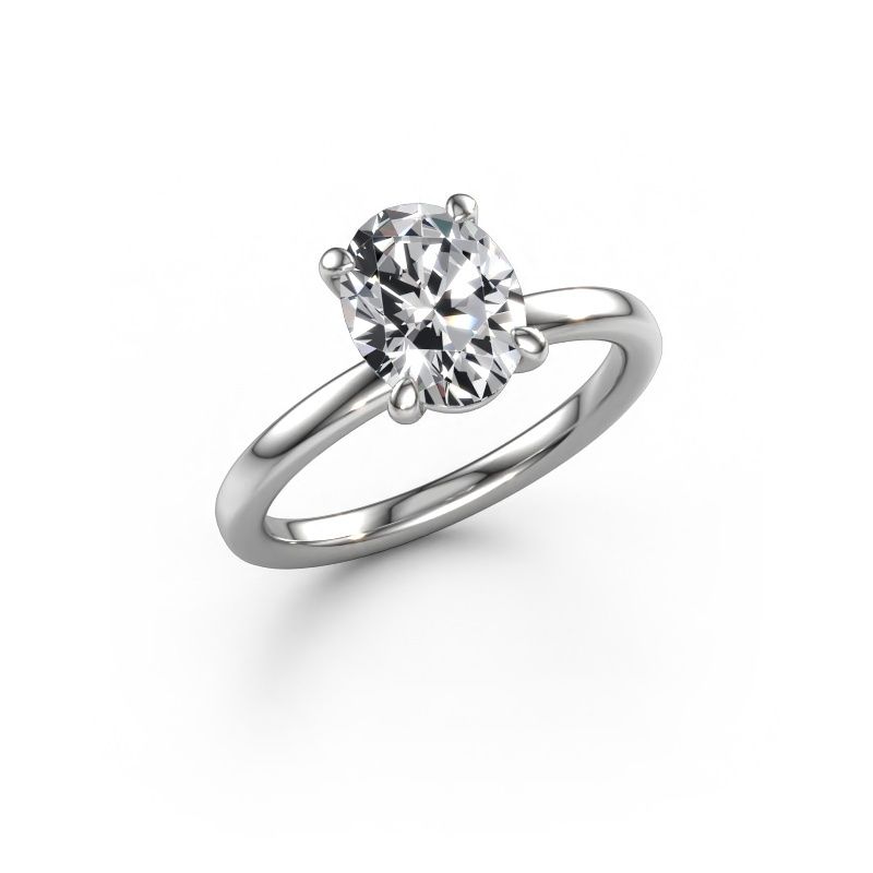Bague de fiançailles Simone OVL 1 950 platine diamant 1.80 crt